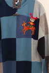 YANYAN KNITS 24 Autumn and Winter Plaid Hoodie Dress YYK-YYW24-1631-LAN Blue